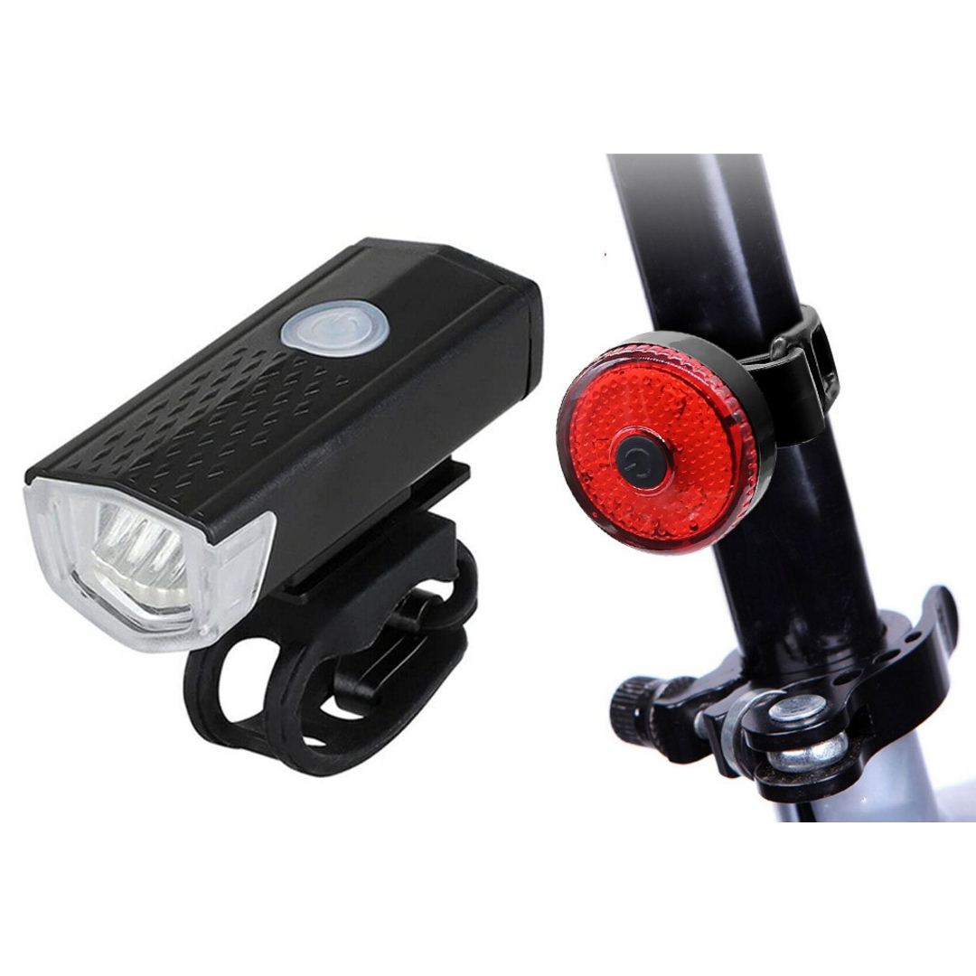 Front and rear discount bike light set