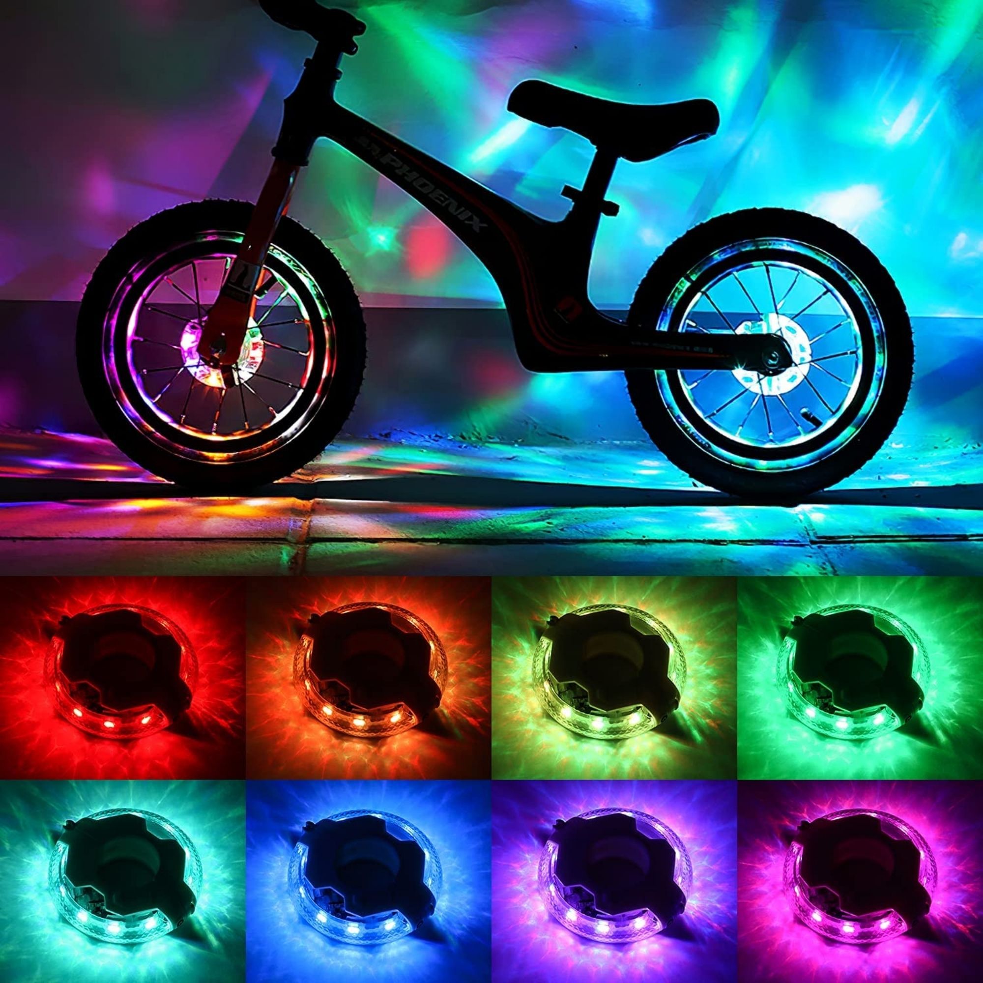 FabSports Bike Bicycle Wheel Lights Led Balance Bicycle Tyres Hub