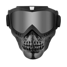 Load image into Gallery viewer, FabSports Mercury White Skull Design protective goggles Mask
