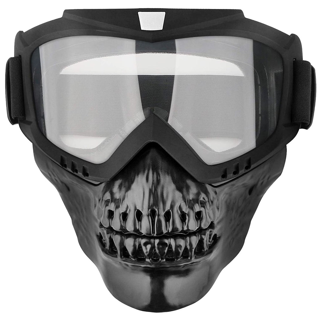 FabSports Clear Transparent Skull Design protective goggles Mask