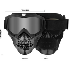 Load image into Gallery viewer, FabSports Mercury White Skull Design protective goggles Mask
