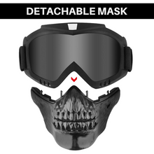 Load image into Gallery viewer, FabSports Mercury White Skull Design protective goggles Mask
