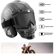 Load image into Gallery viewer, FabSports Mercury White Skull Design protective goggles Mask
