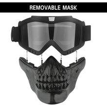 Load image into Gallery viewer, FabSports Clear Transparent Skull Design protective goggles Mask
