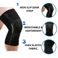 Load image into Gallery viewer, FabSports Knee Cap/sleeve Compression Support for Gym Running Cycling Sports Jogging Workout Pain Relief for Men &amp; Women (Pack of 1 Leg)
