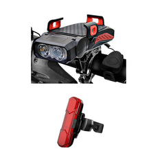 Load image into Gallery viewer, FabSports Waterproof Multi functional Bicycle combo of Headlight  &amp; Tail Light with usb charging
