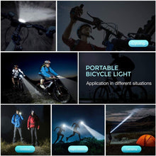 Load image into Gallery viewer, FabSports Black LED Bike Light Set, Bright Bicycle Front Light light.
