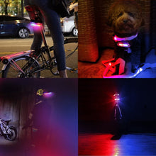 Load image into Gallery viewer, FabSports Waterproof/Dustproof Black Rechargeable Bike Tail Lights
