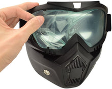 Load image into Gallery viewer, FabSports protective goggles with detachable mask, Anti UV, Windproof, soft foam padded for comfort.
